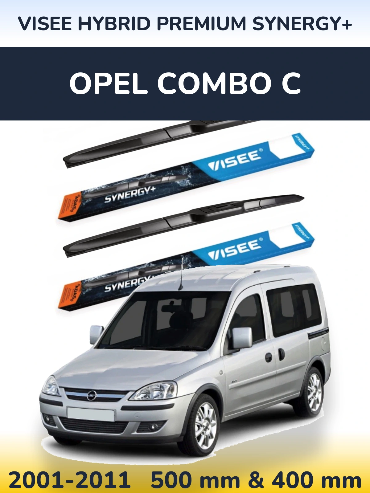Torkarblad VISEE HYBRID PREMIUM SYNERGY+ för Opel Combo C