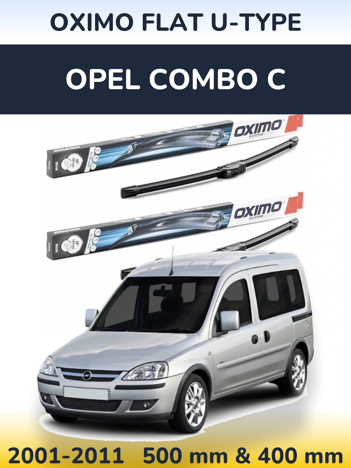 Torkarblad Oximo Flat U-type för Opel Combo C