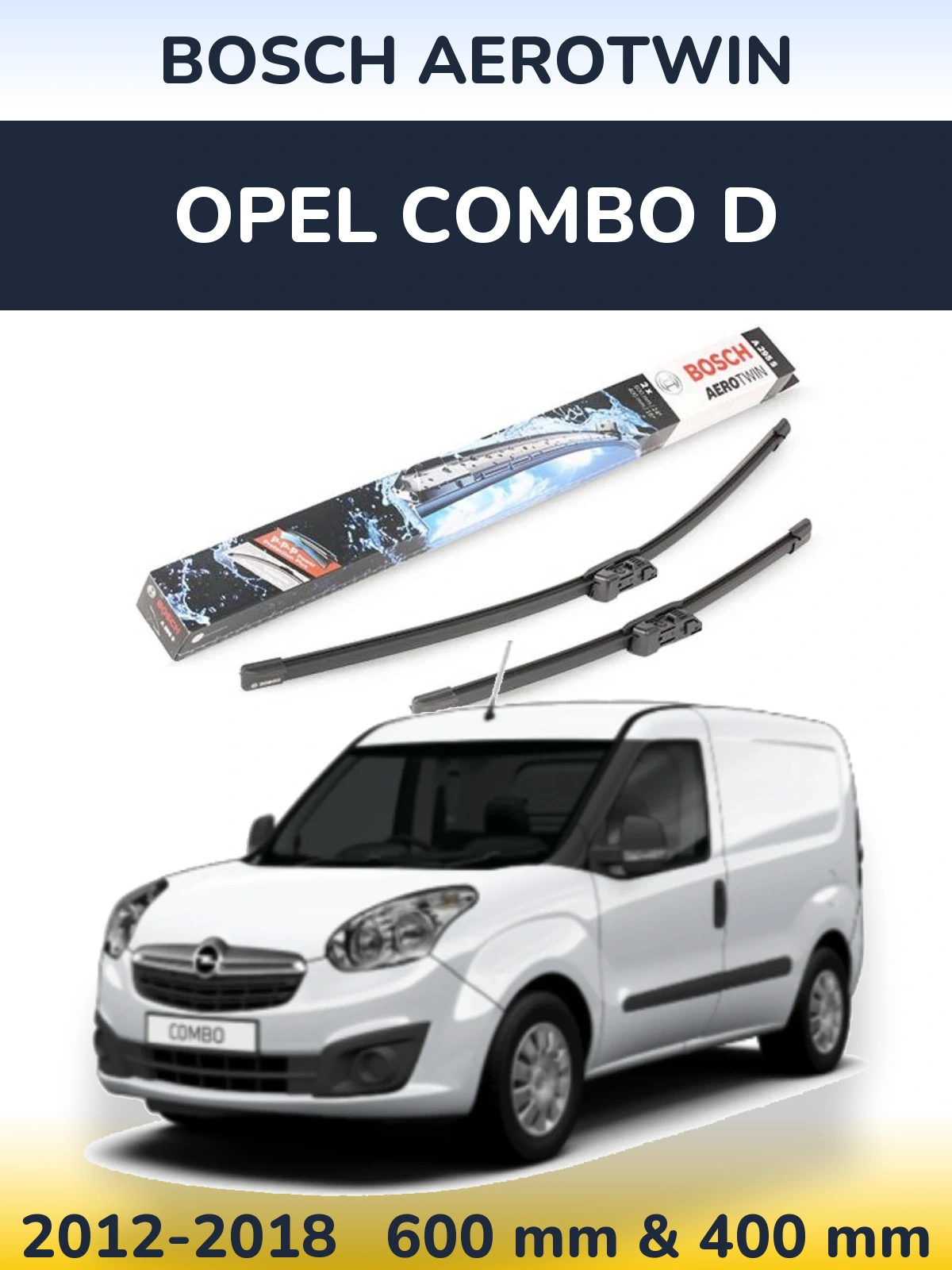 Torkarblad BOSCH AeroTwin för Opel Combo D