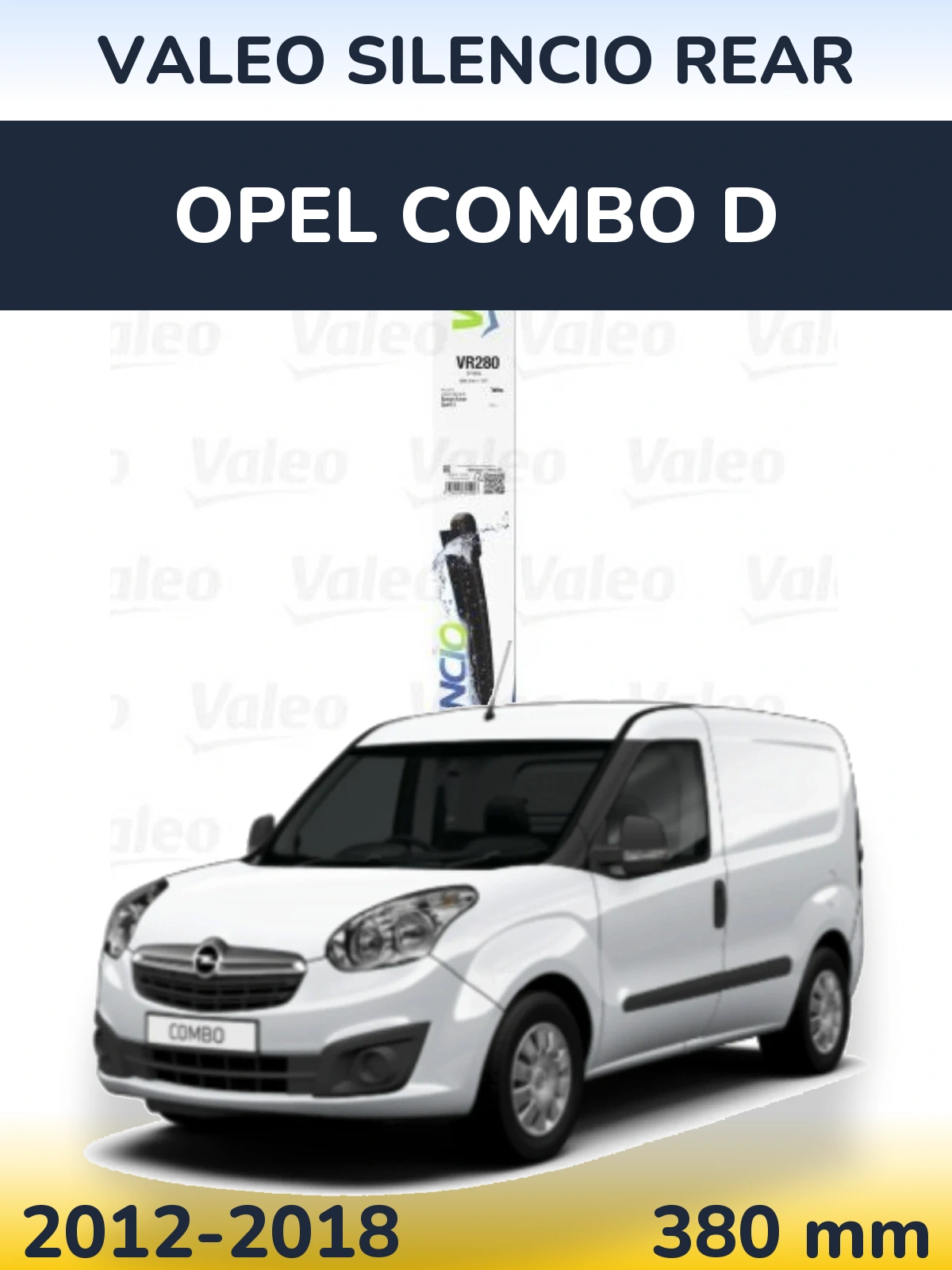 Torkarblad Valeo Silencio Rear för Opel Combo D