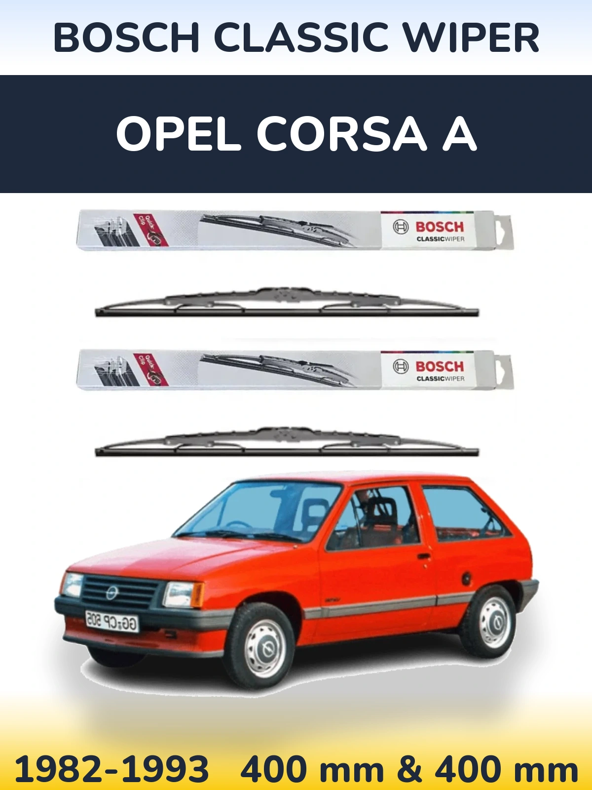 Torkarblad BOSCH Classic Wiper för Opel Corsa A