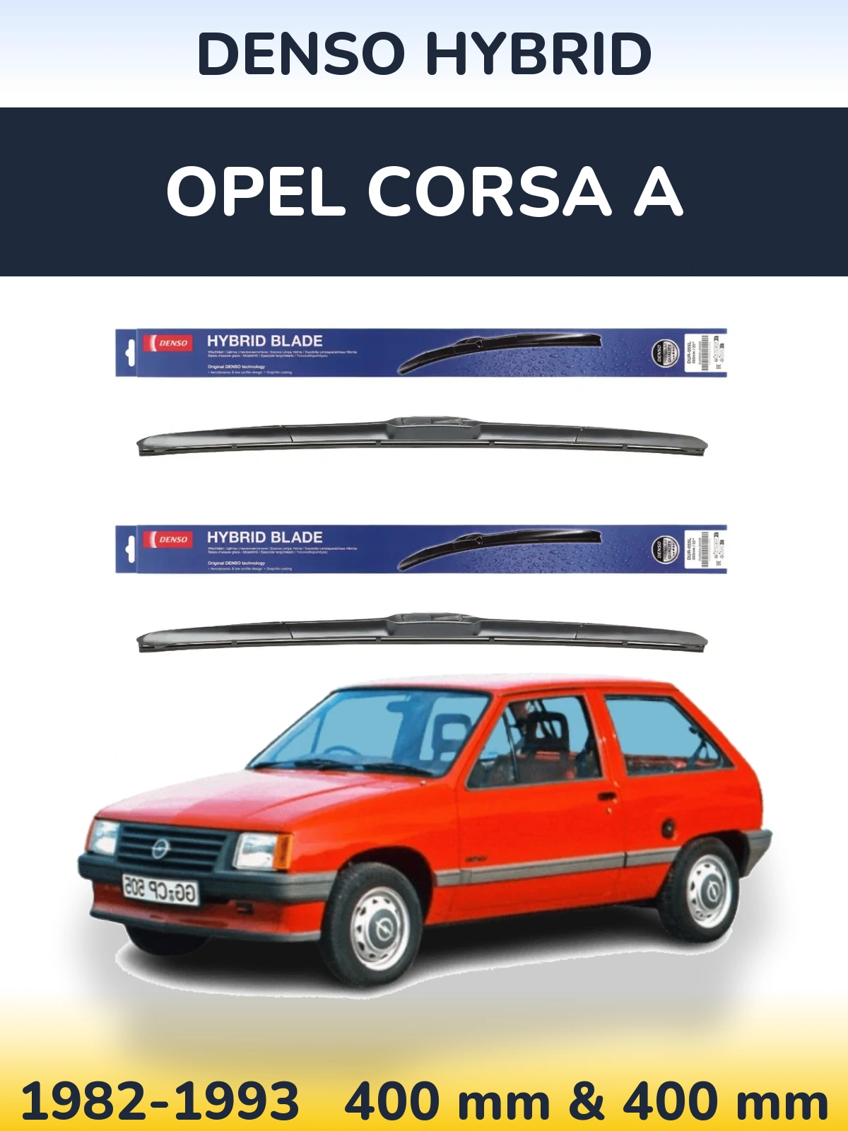 Torkarblad Denso Hybrid för Opel Corsa A
