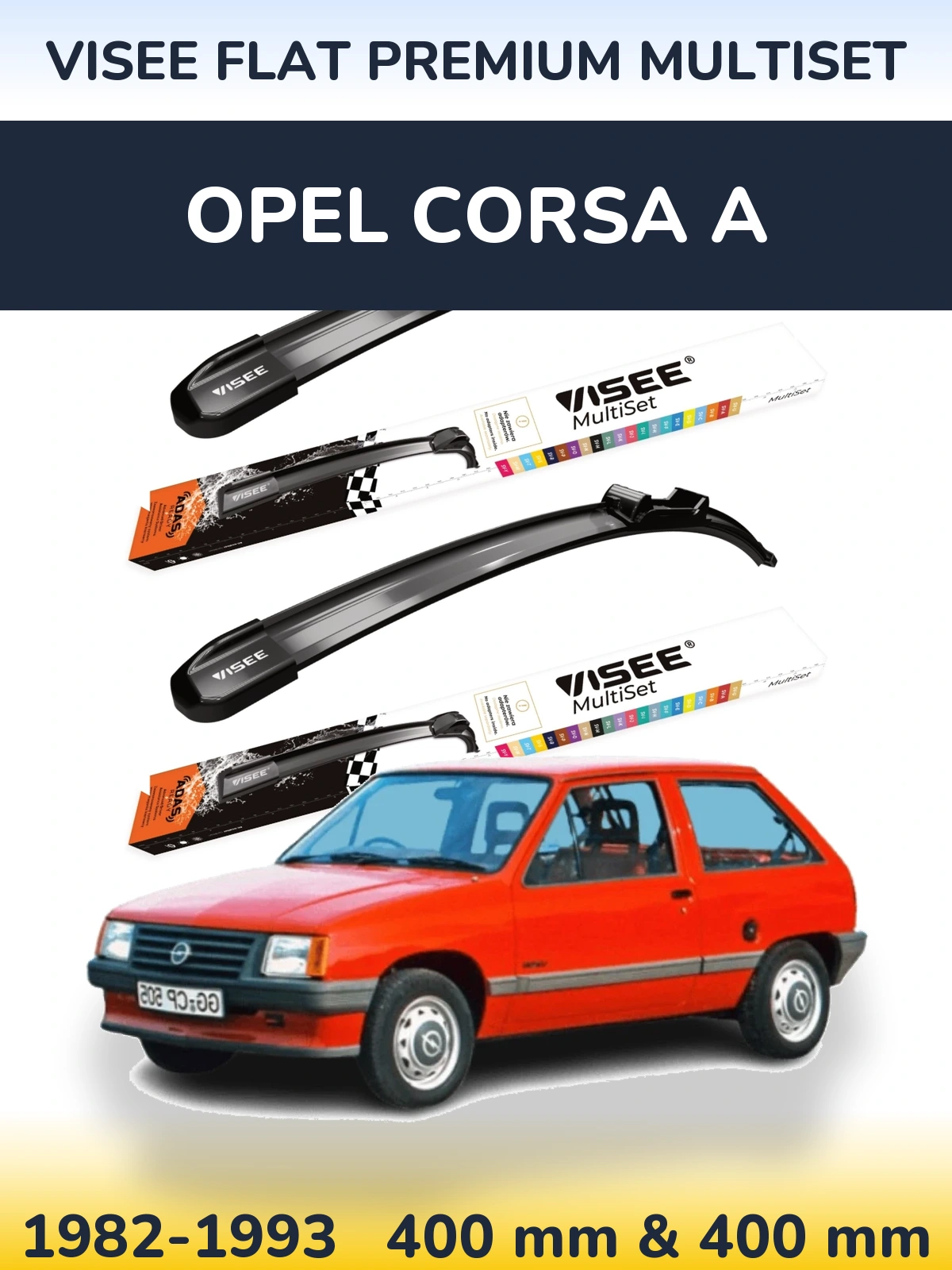Torkarblad VISEE FLAT PREMIUM MultiSet för Opel Corsa A