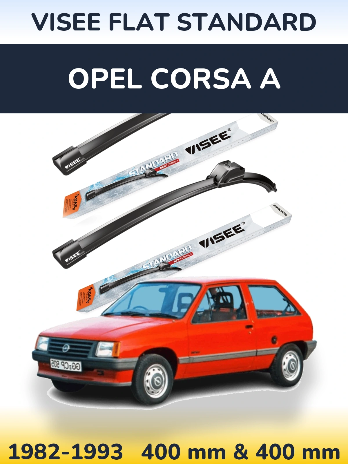 Torkarblad VISEE FLAT STANDARD för Opel Corsa A