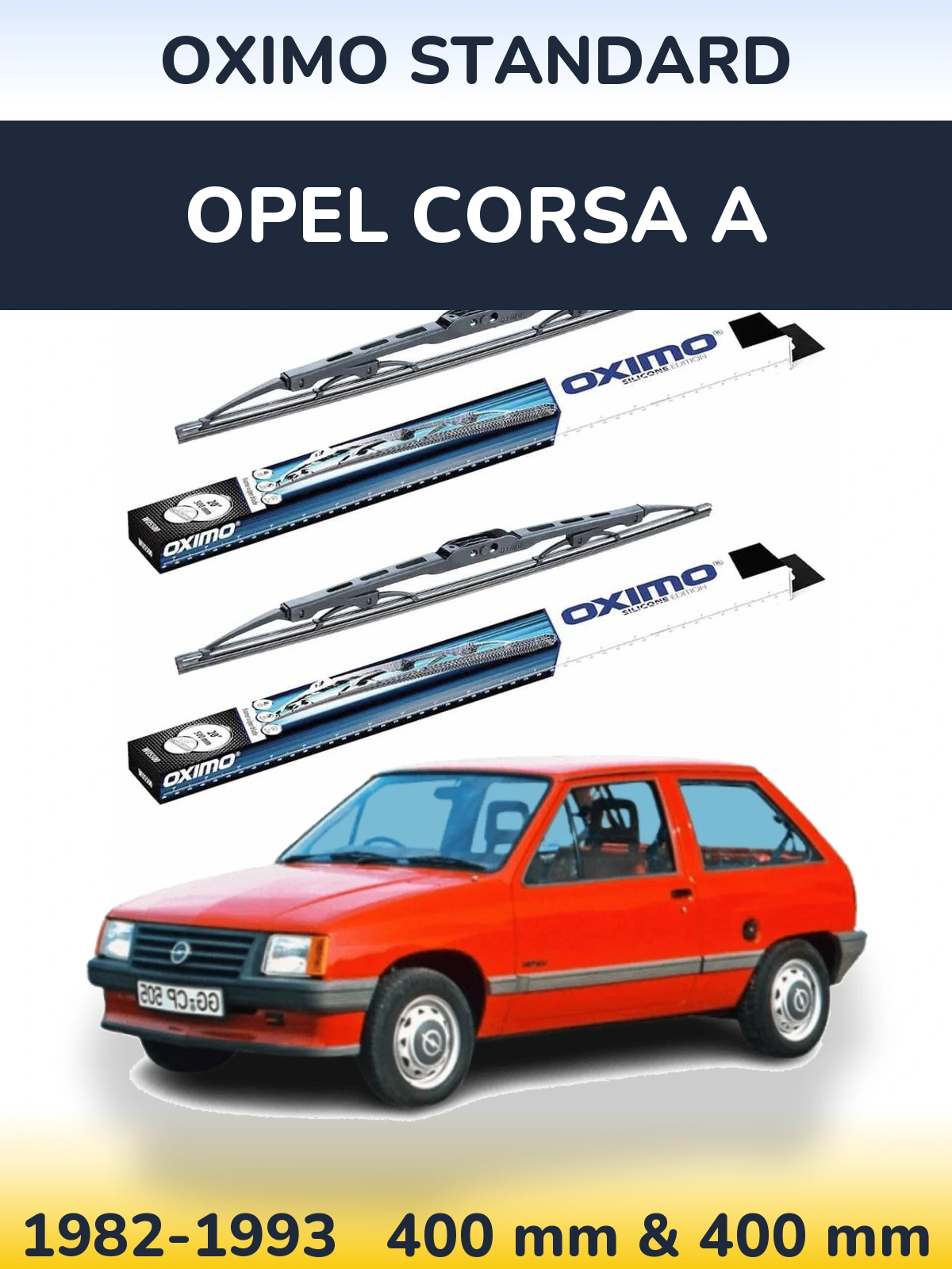 Torkarblad Oximo Standard för Opel Corsa A