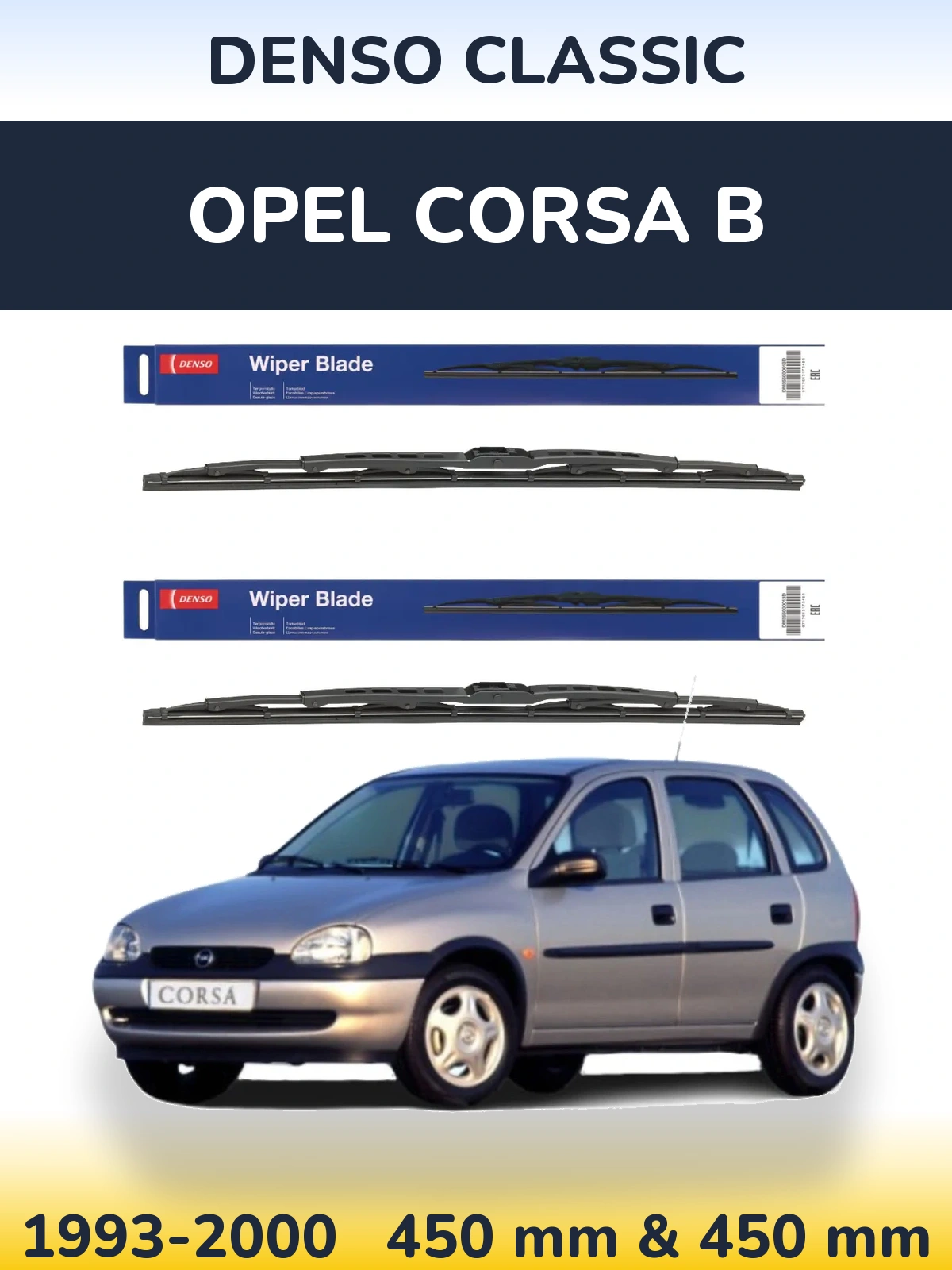 Torkarblad Denso Classic för Opel Corsa B