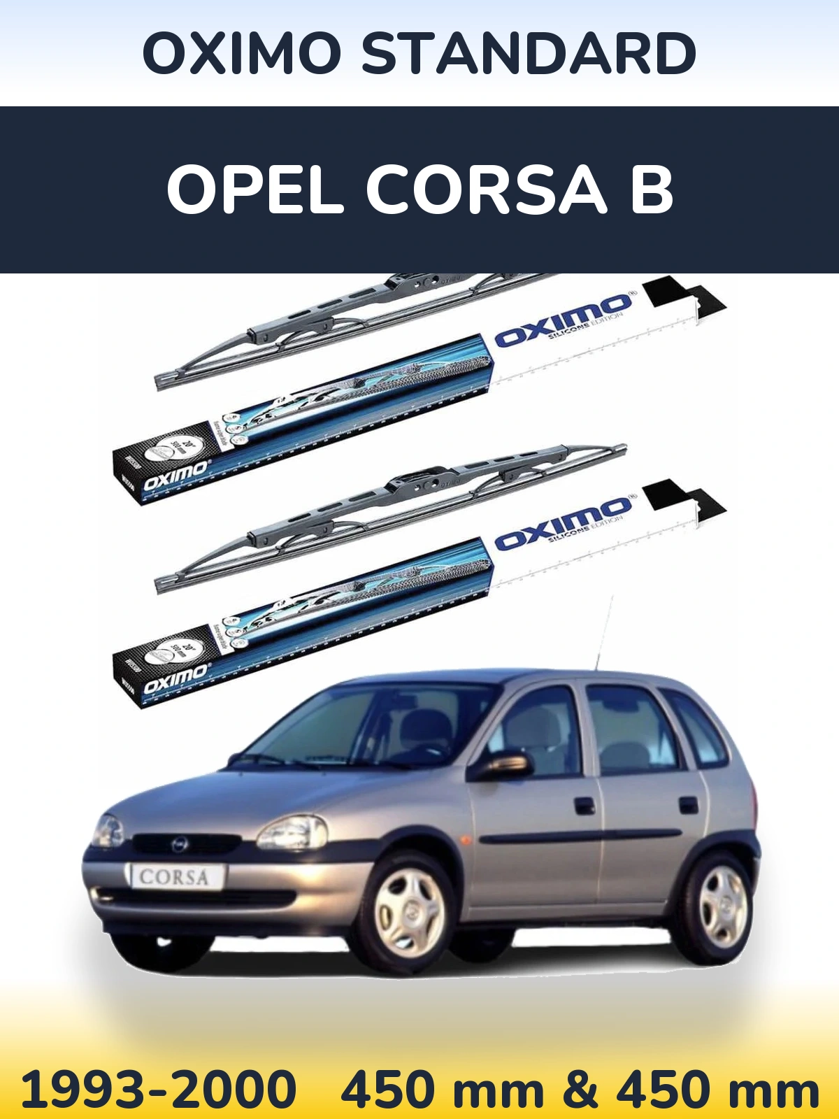 Torkarblad Oximo Standard för Opel Corsa B