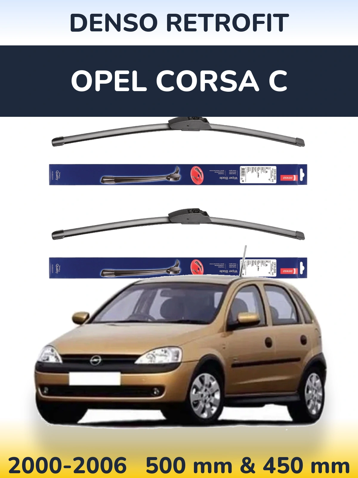 Torkarblad Denso Retrofit för Opel Corsa C