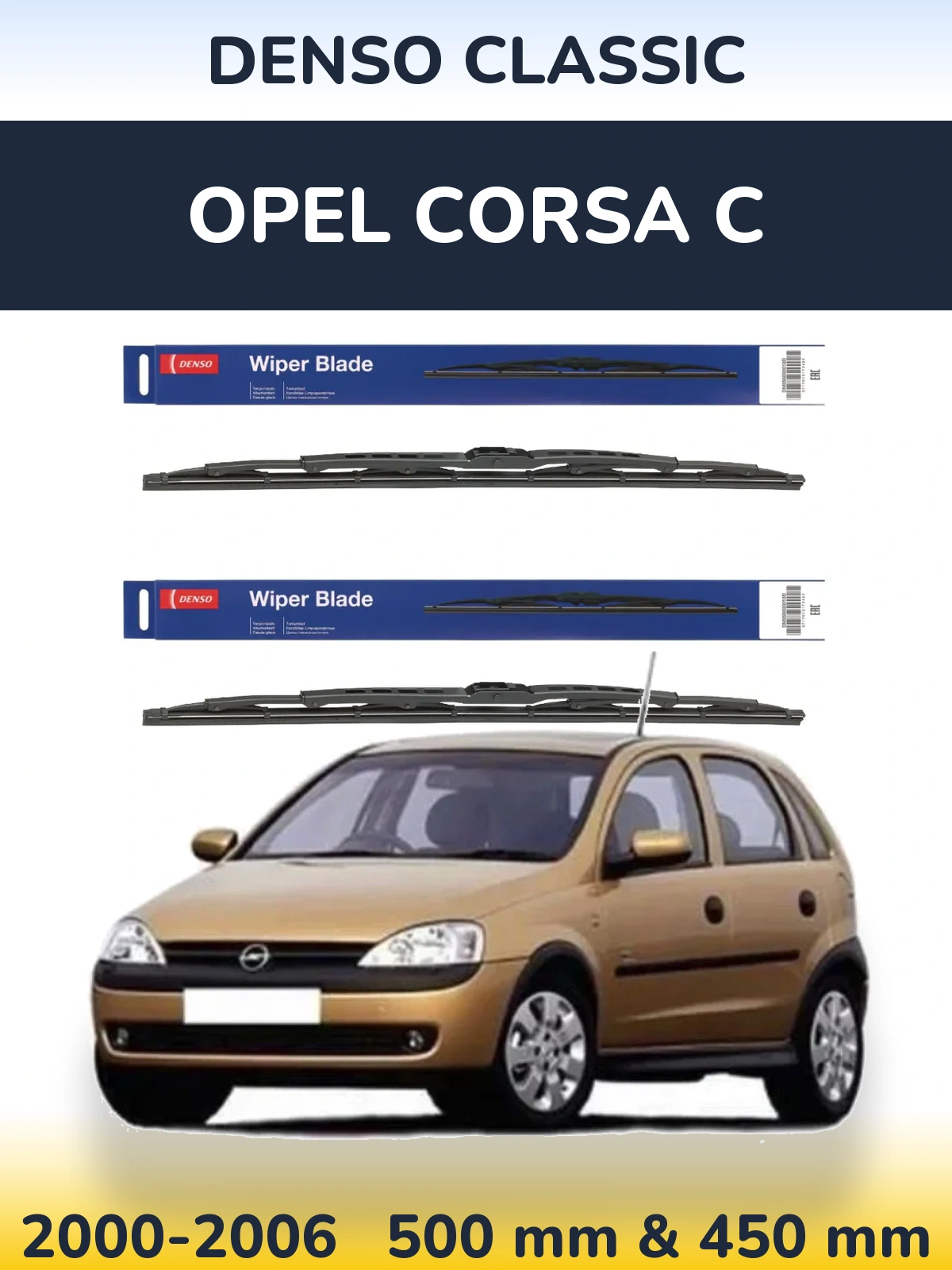 Torkarblad Denso Classic för Opel Corsa C