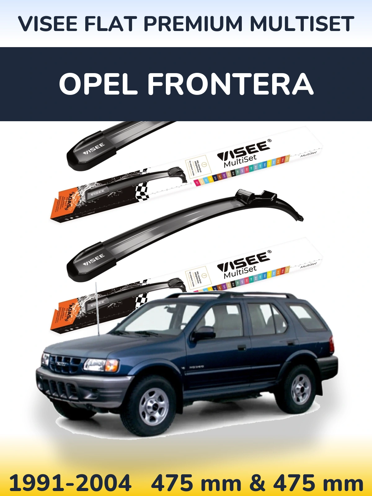 Torkarblad VISEE FLAT PREMIUM MultiSet för Opel Frontera