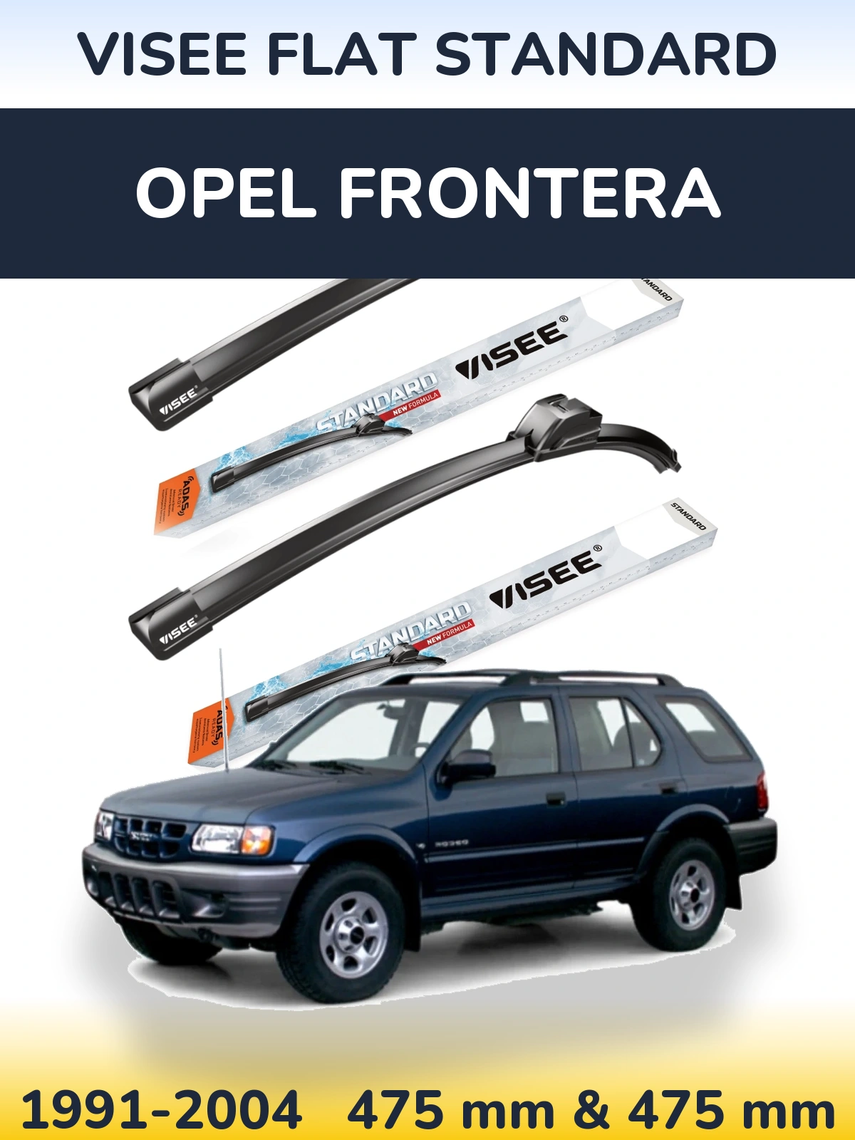 Torkarblad VISEE FLAT STANDARD för Opel Frontera