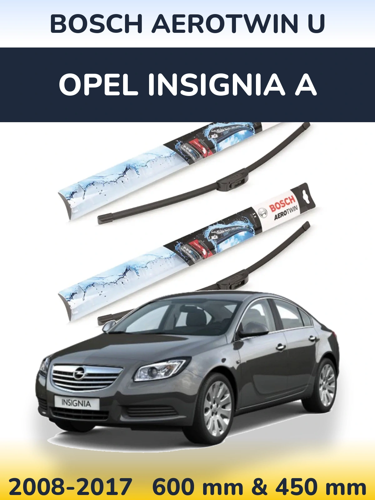 Torkarblad BOSCH AeroTwin U för Opel Insignia A