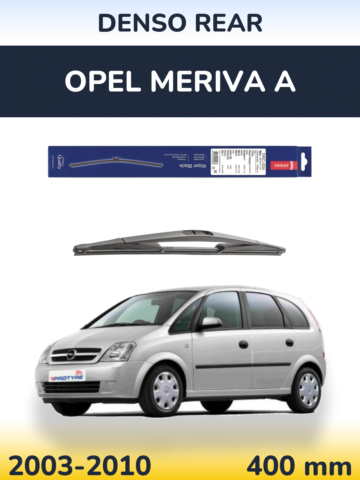 Torkarblad Denso Rear för Opel Meriva A