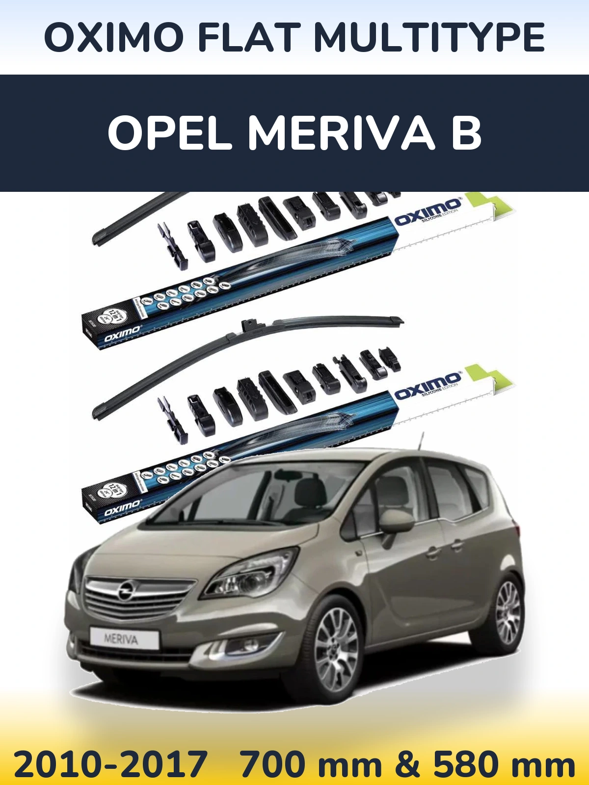 Torkarblad Oximo Flat MultiType för Opel Meriva B