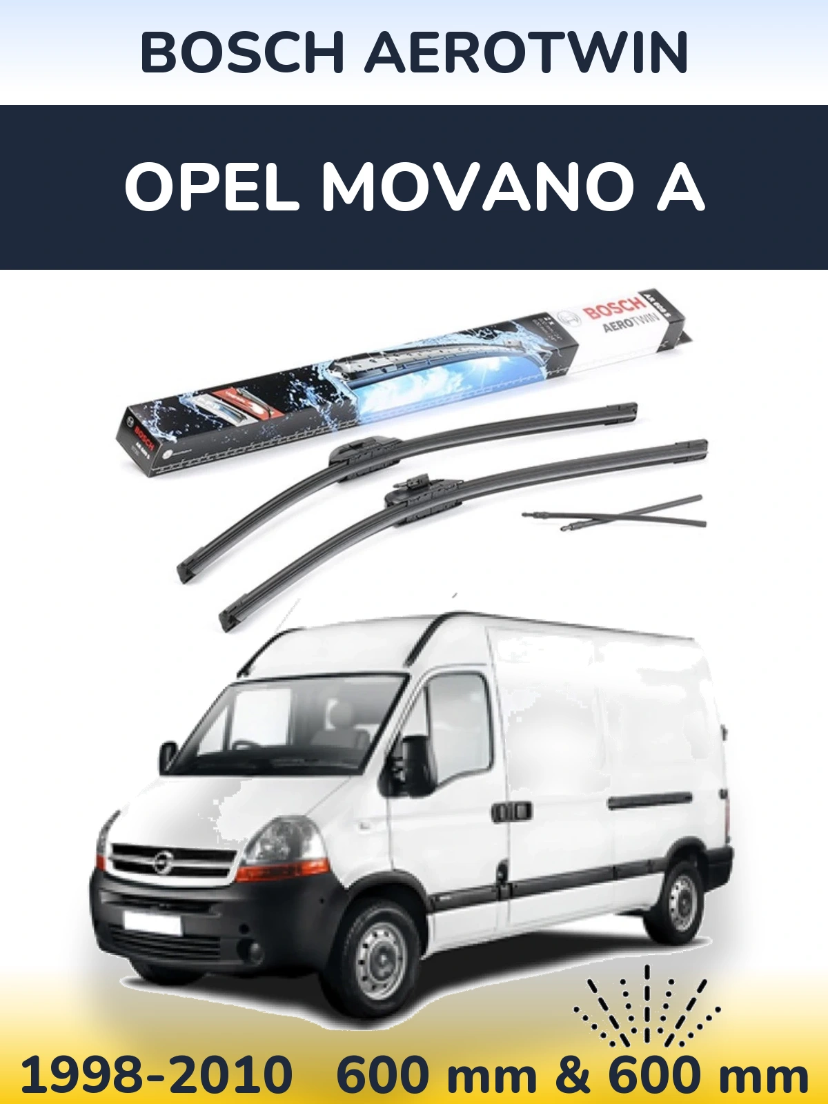 Torkarblad BOSCH AeroTwin för Opel Movano A