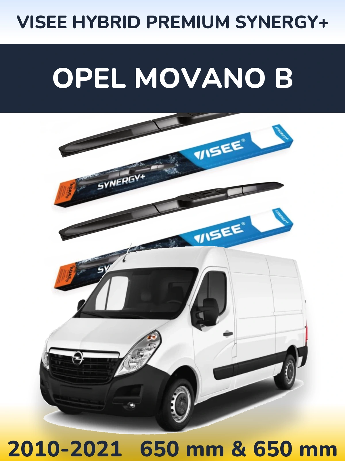 Torkarblad VISEE HYBRID PREMIUM SYNERGY+ för Opel Movano B