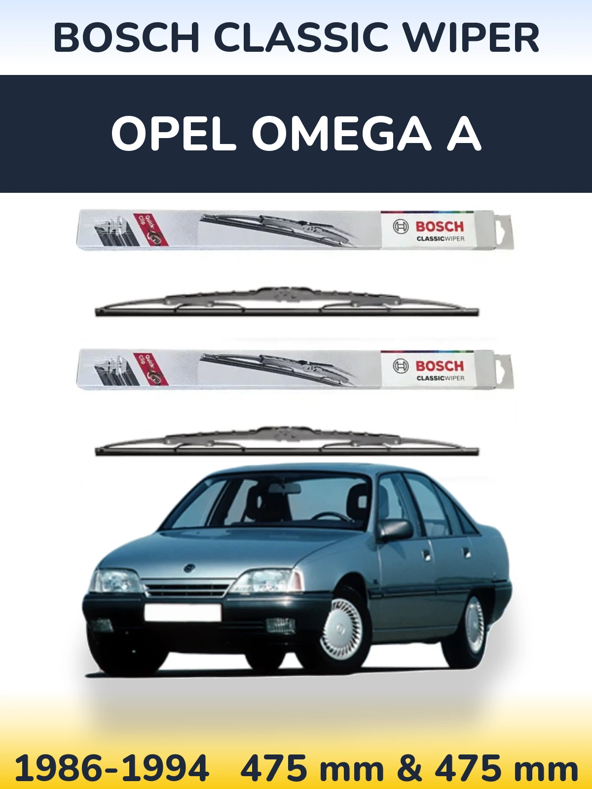 Torkarblad BOSCH Classic Wiper för Opel Omega A