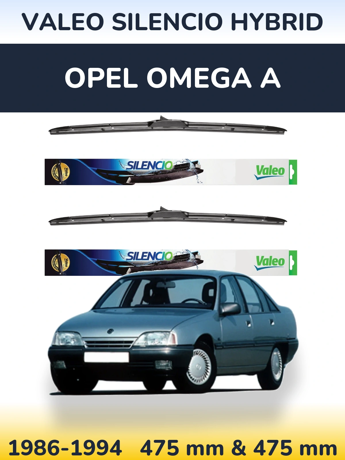 Torkarblad Valeo Silencio Hybrid för Opel Omega A