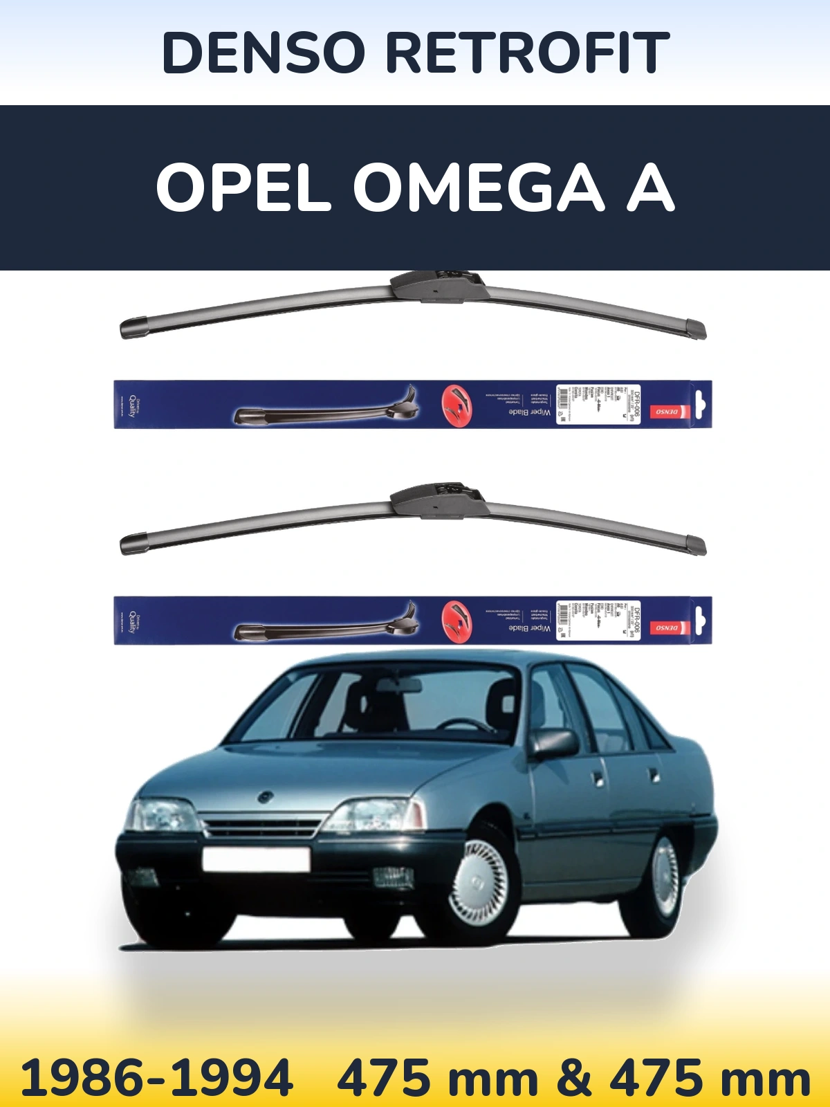 Torkarblad Denso Retrofit för Opel Omega A