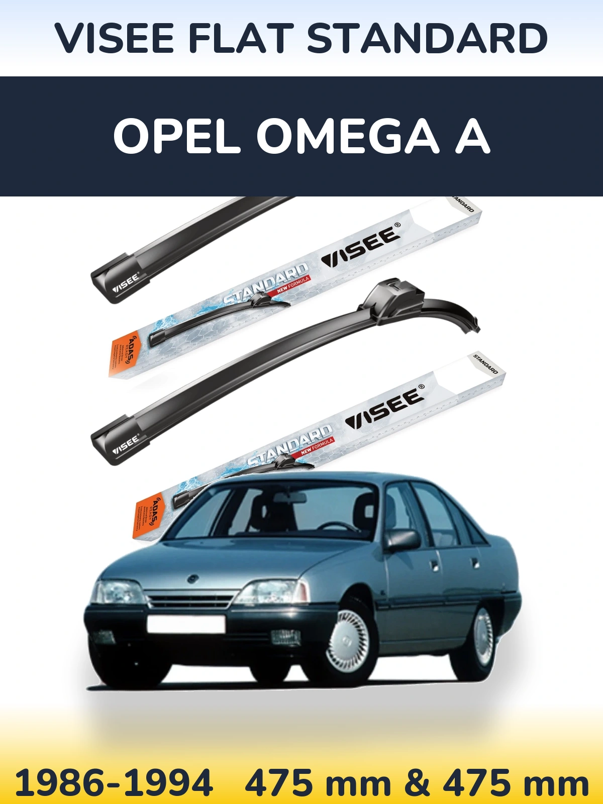 Torkarblad VISEE FLAT STANDARD för Opel Omega A