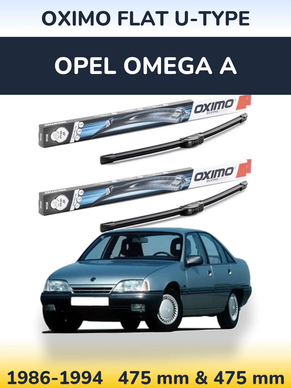 Torkarblad Oximo Flat U-type för Opel Omega A