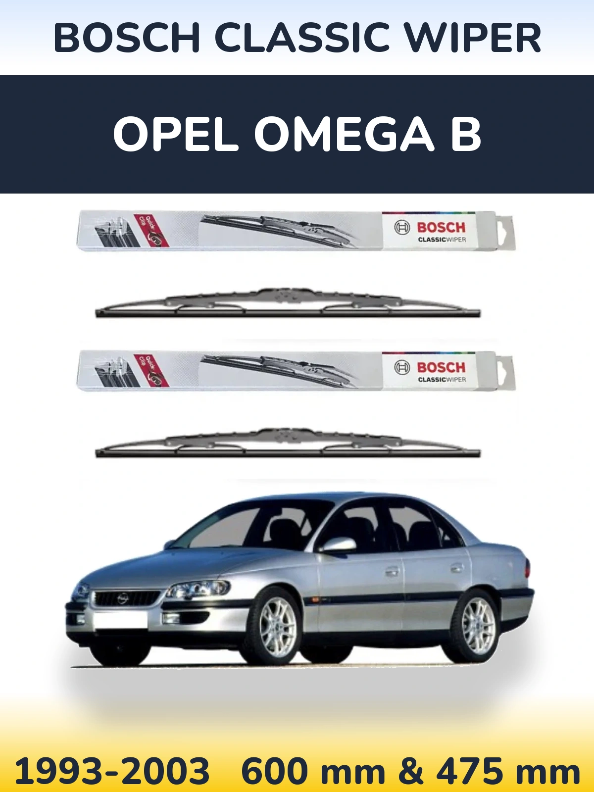 Torkarblad BOSCH Classic Wiper för Opel Omega B