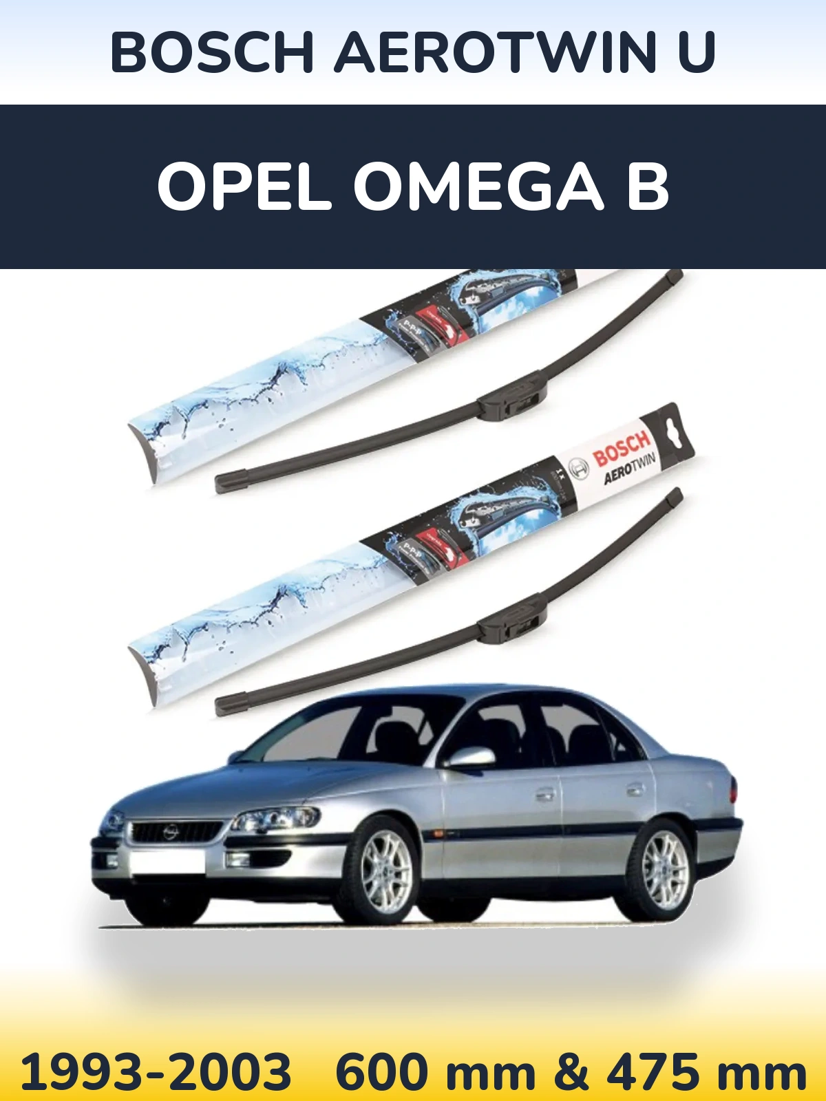 Torkarblad BOSCH AeroTwin U för Opel Omega B