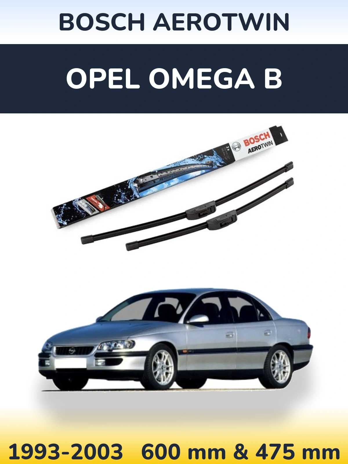Torkarblad BOSCH AeroTwin för Opel Omega B