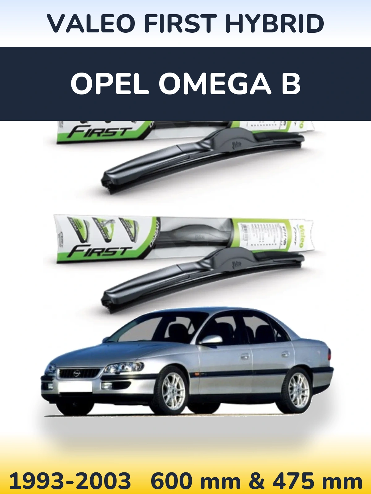 Torkarblad Valeo First Hybrid för Opel Omega B