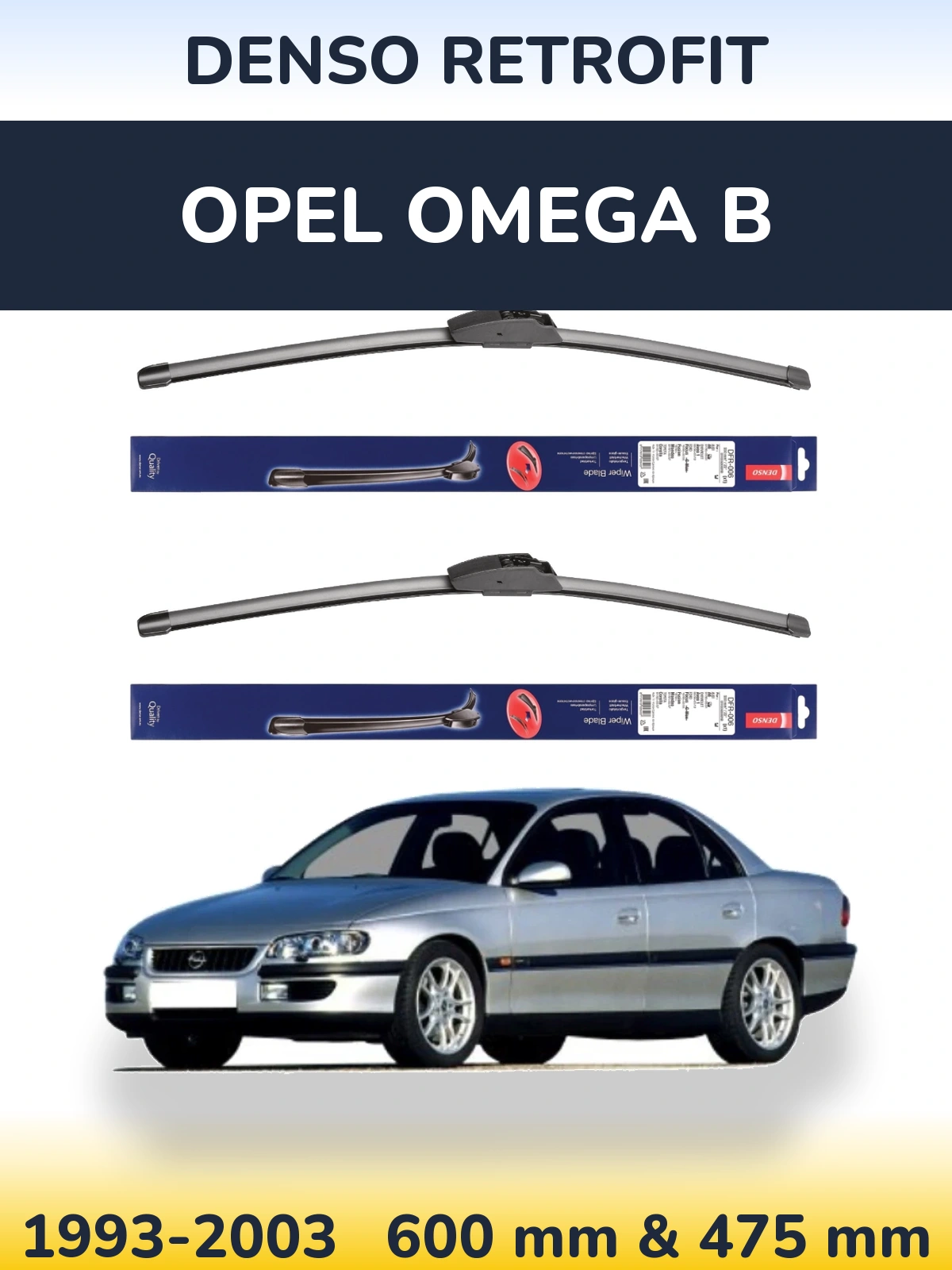 Torkarblad Denso Retrofit för Opel Omega B