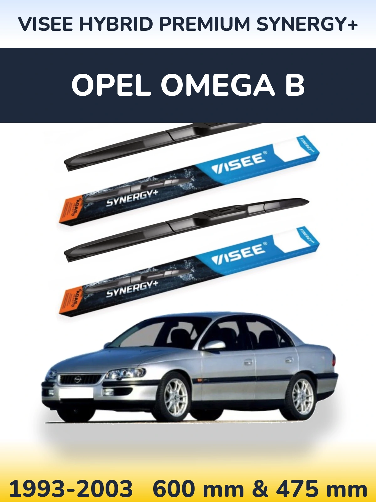 Torkarblad VISEE HYBRID PREMIUM SYNERGY+ för Opel Omega B
