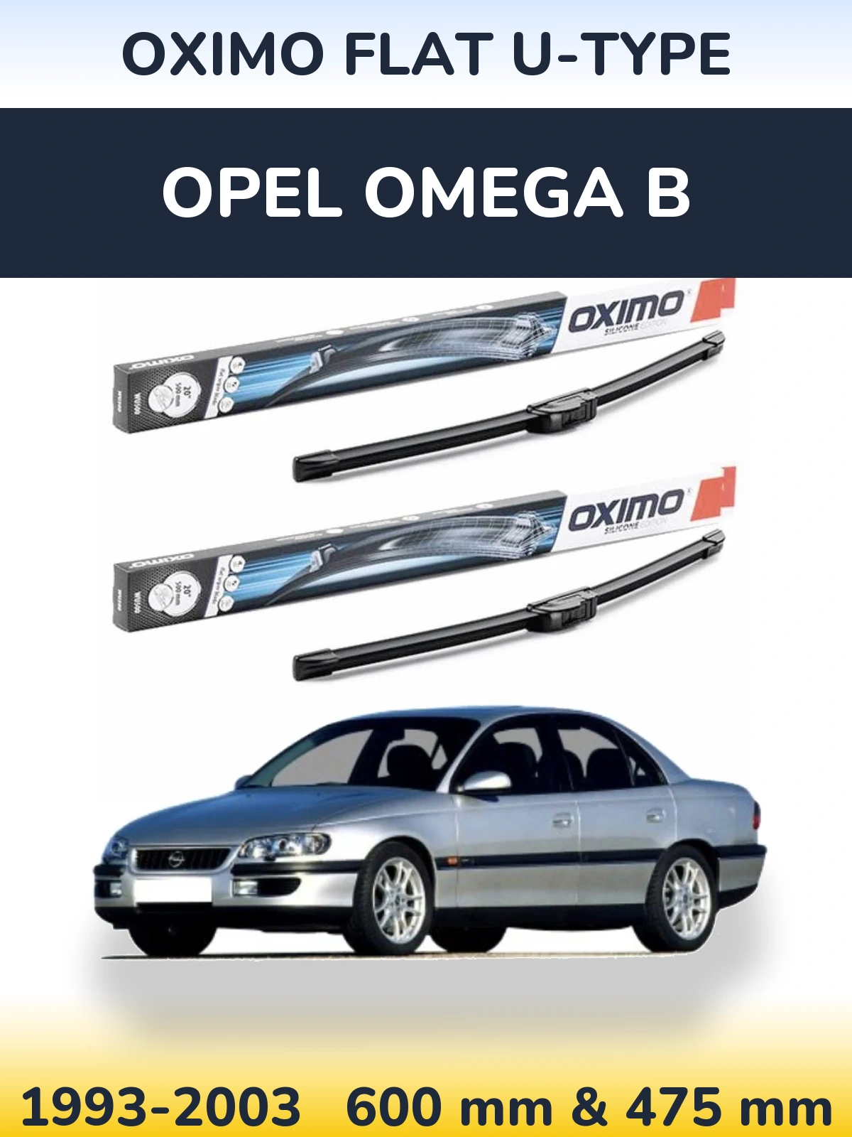 Torkarblad Oximo Flat U-type för Opel Omega B