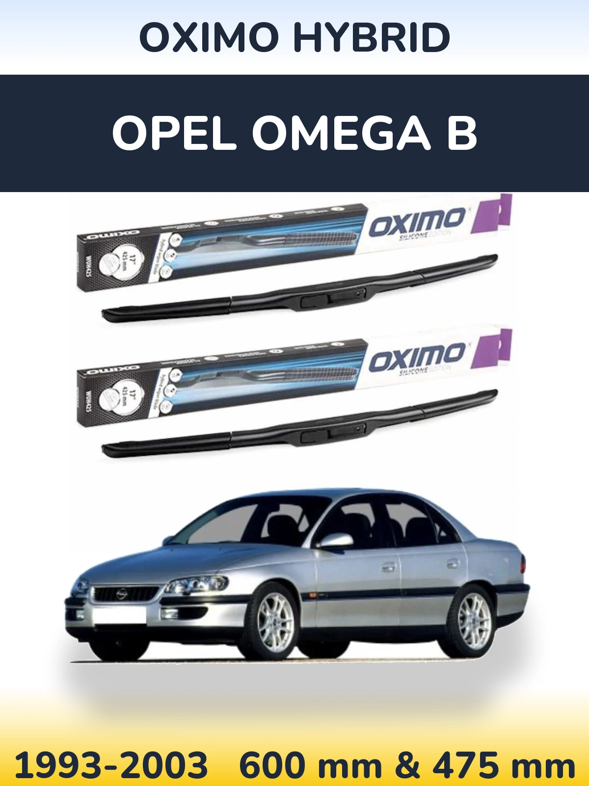 Torkarblad Oximo Hybrid för Opel Omega B