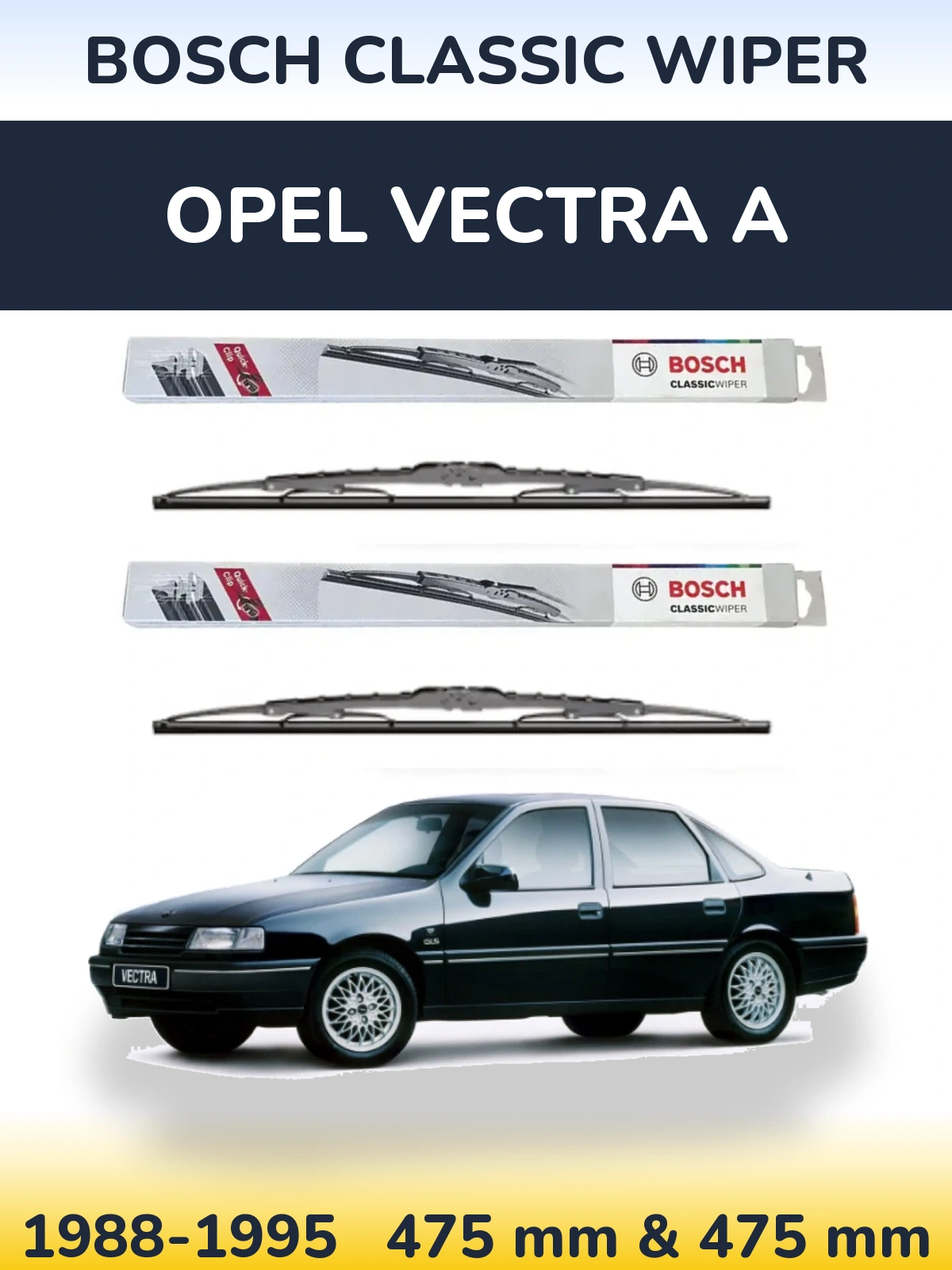 Torkarblad BOSCH Classic Wiper för Opel Vectra A