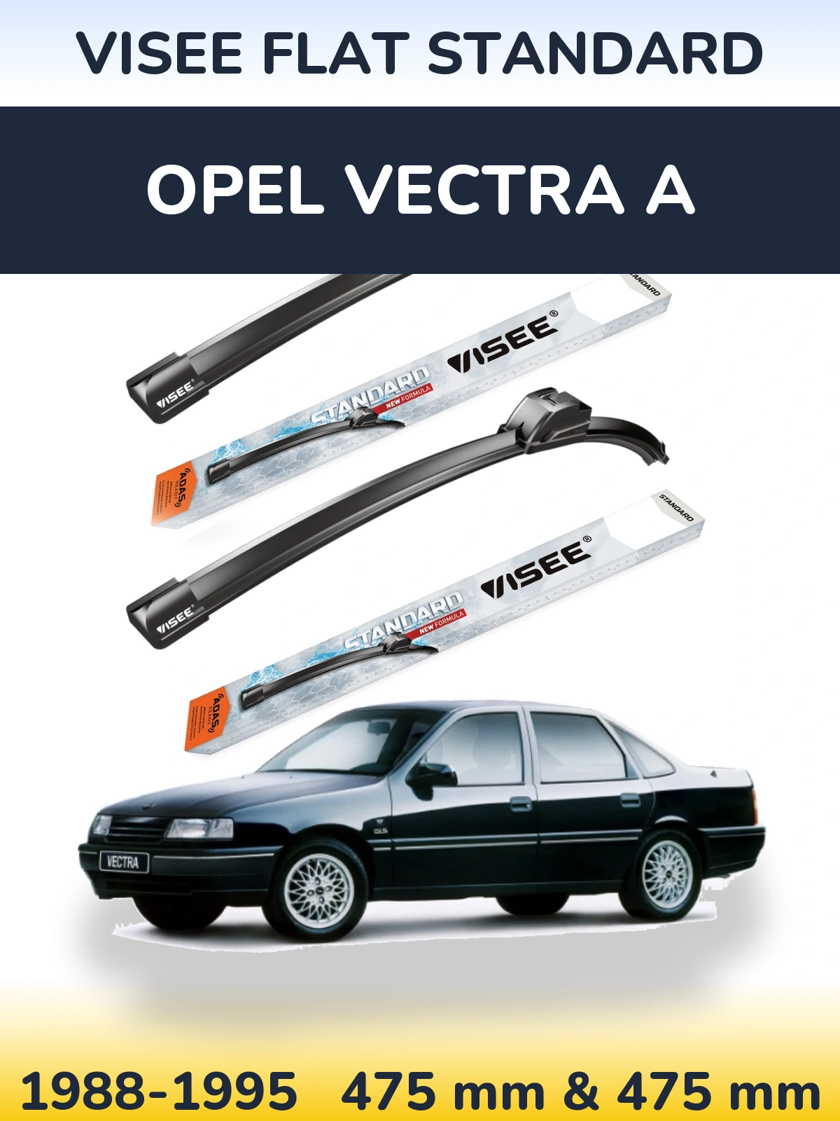 Torkarblad VISEE FLAT STANDARD för Opel Vectra A
