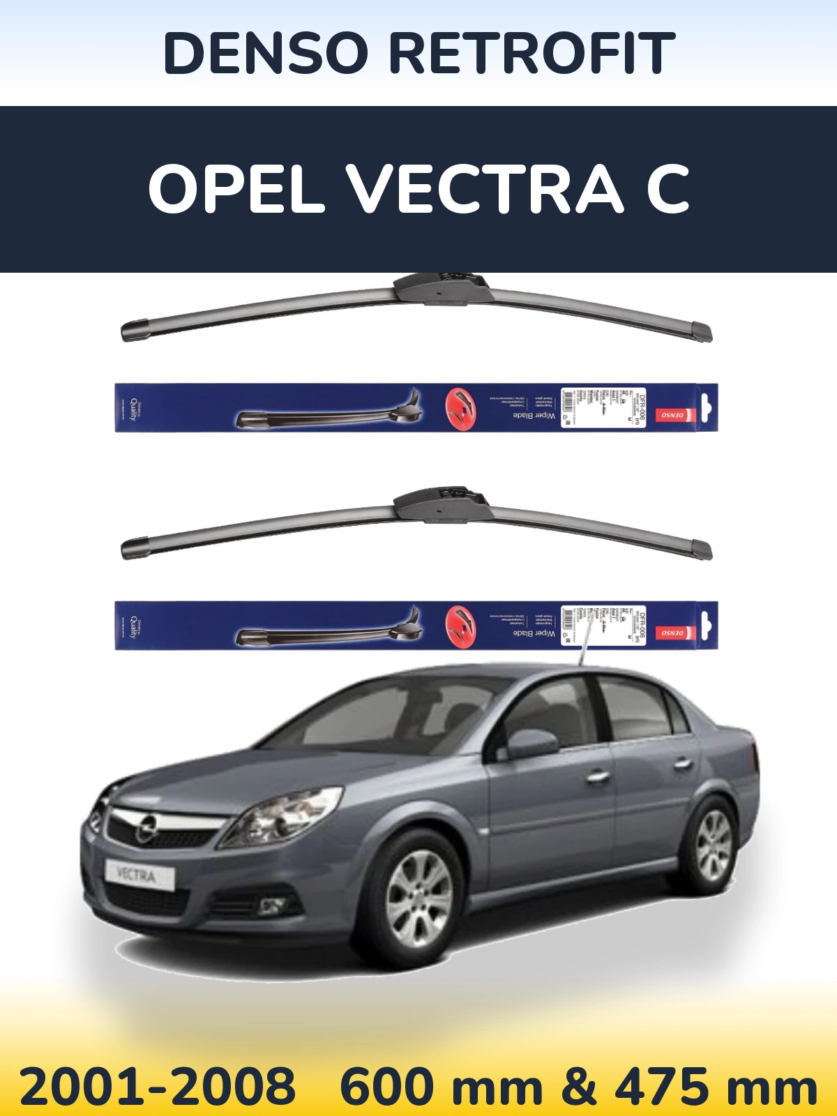 Torkarblad Denso Retrofit för Opel Vectra C