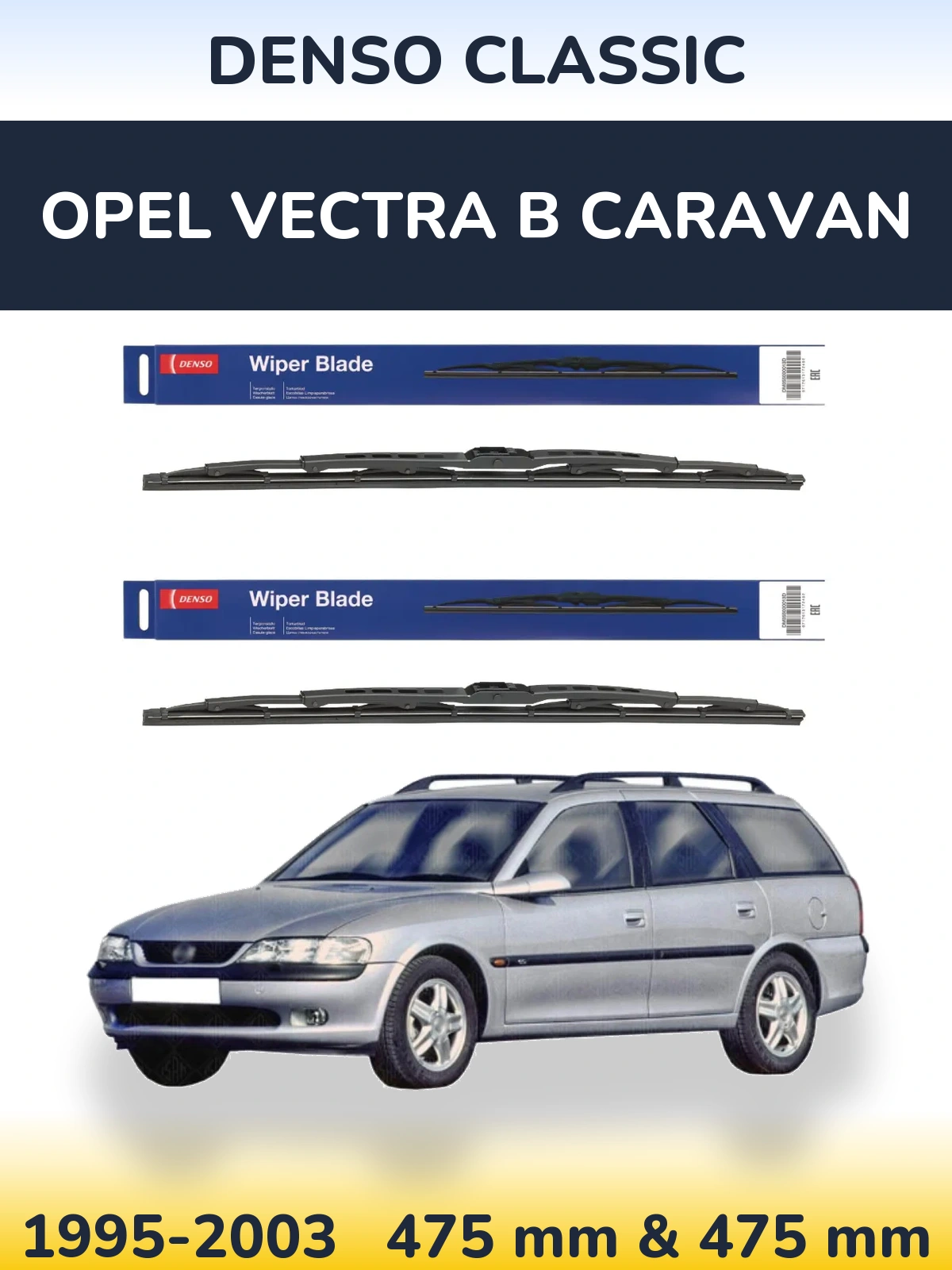 Torkarblad Denso Classic för Opel Vectra B Caravan