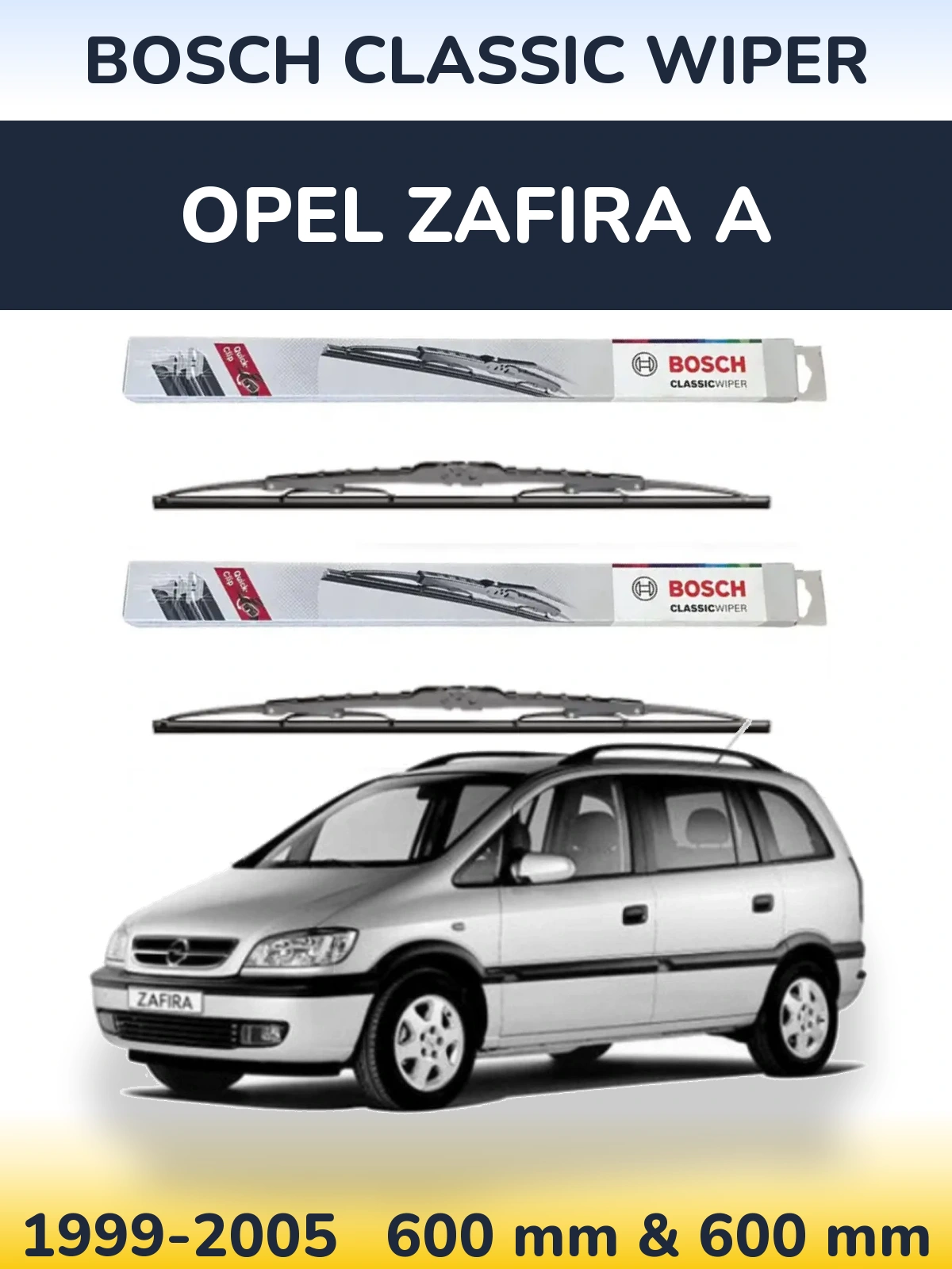 Torkarblad BOSCH Classic Wiper för Opel Zafira A