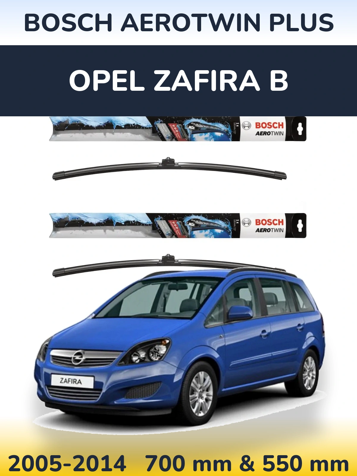 Torkarblad BOSCH AeroTwin Plus för Opel Zafira B
