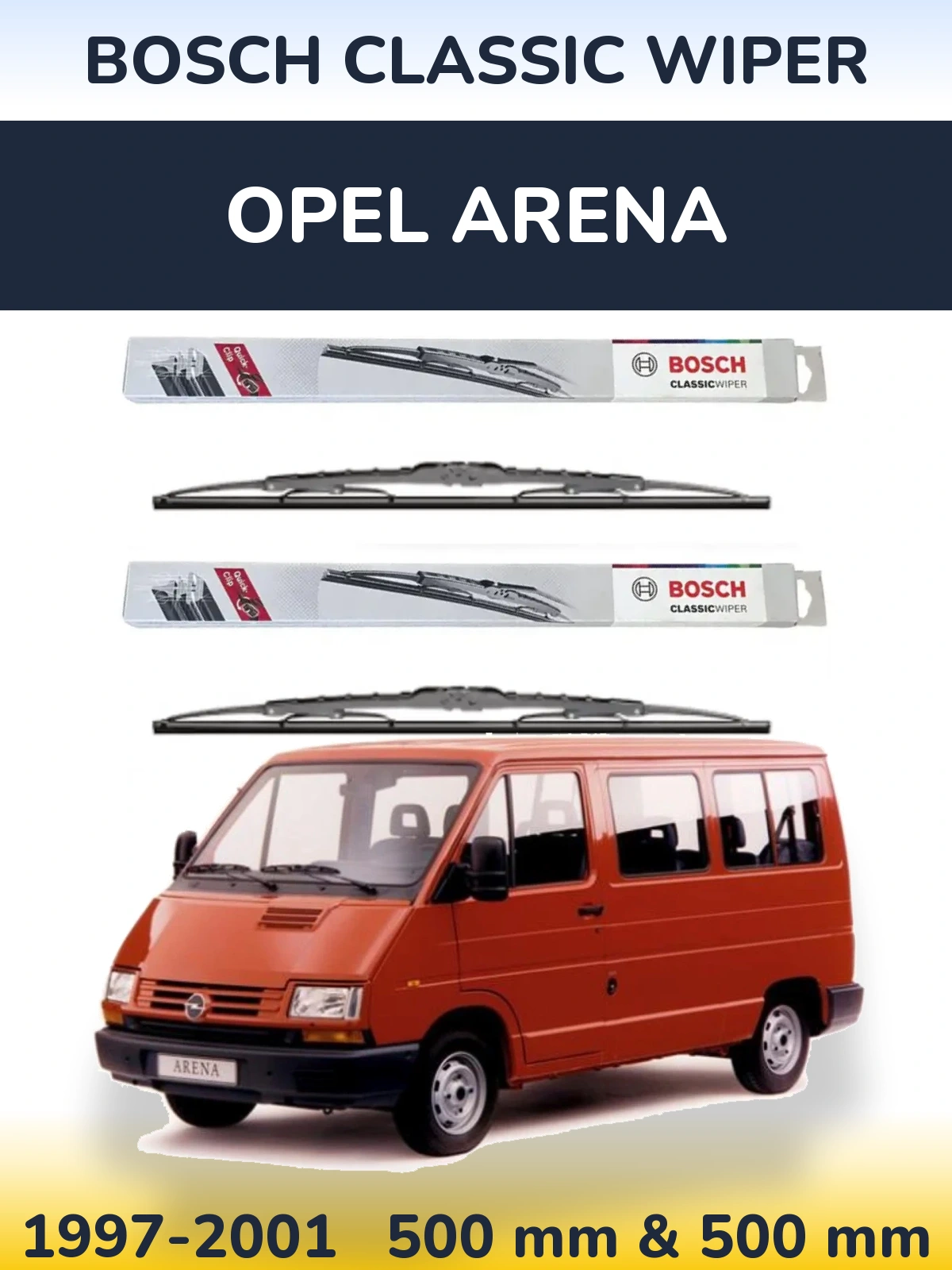 Torkarblad BOSCH Classic Wiper för Opel Arena