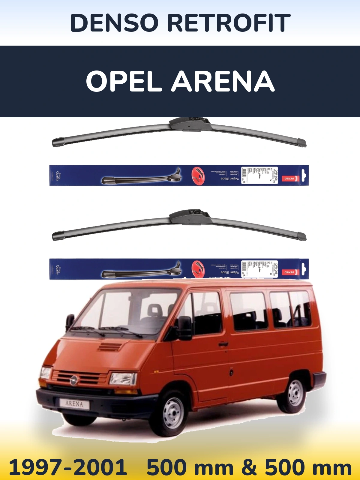 Torkarblad Denso Retrofit för Opel Arena