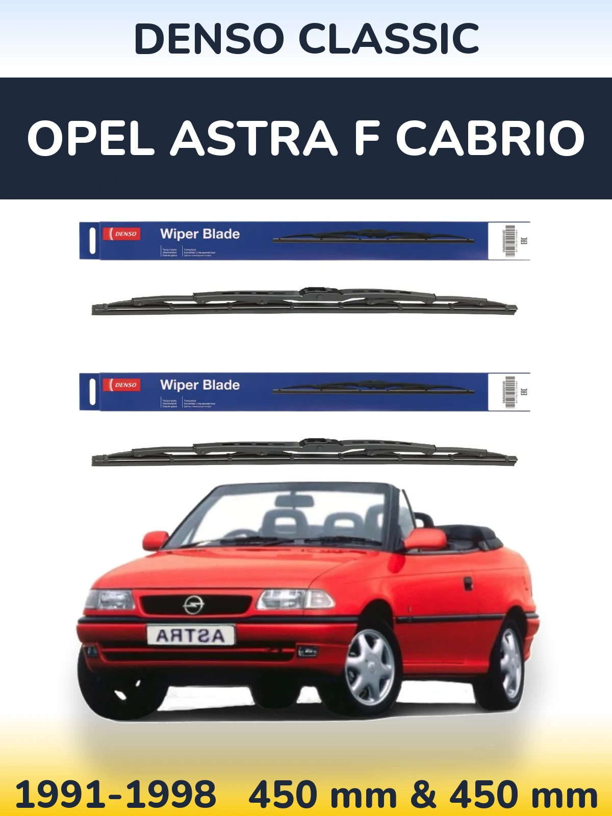 Torkarblad Denso Classic för Opel Astra F cabrio