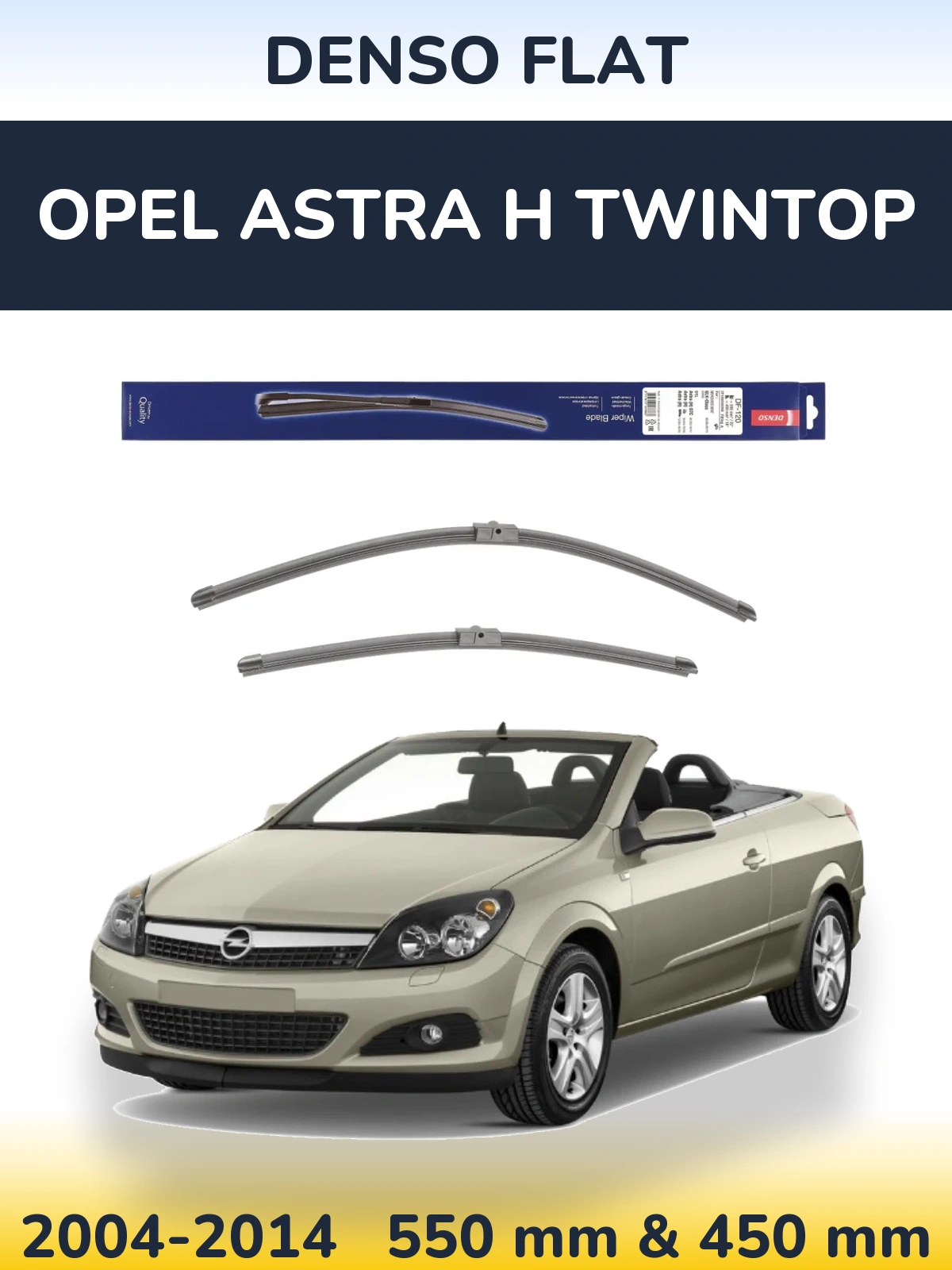 Torkarblad Denso Flat för Opel Astra H TwinTop