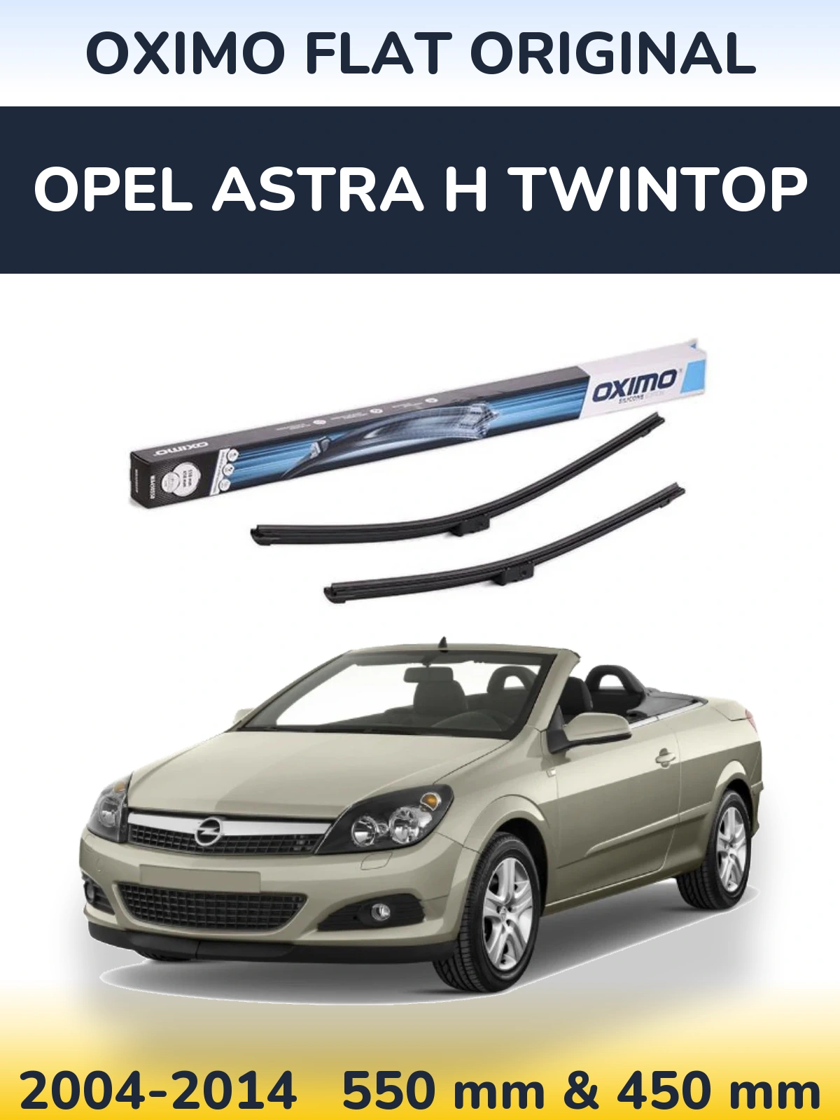 Torkarblad Oximo Flat Original för Opel Astra H TwinTop
