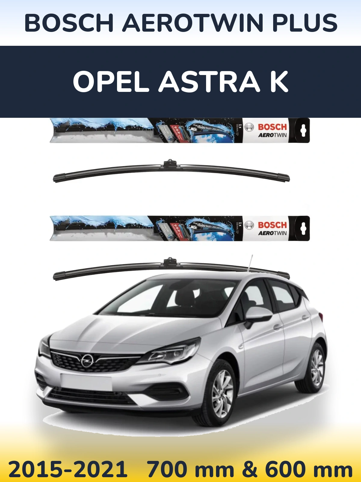 Torkarblad BOSCH AeroTwin Plus för Opel Astra K