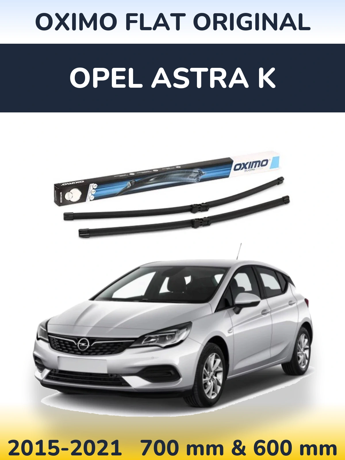 Torkarblad Oximo Flat Original för Opel Astra K