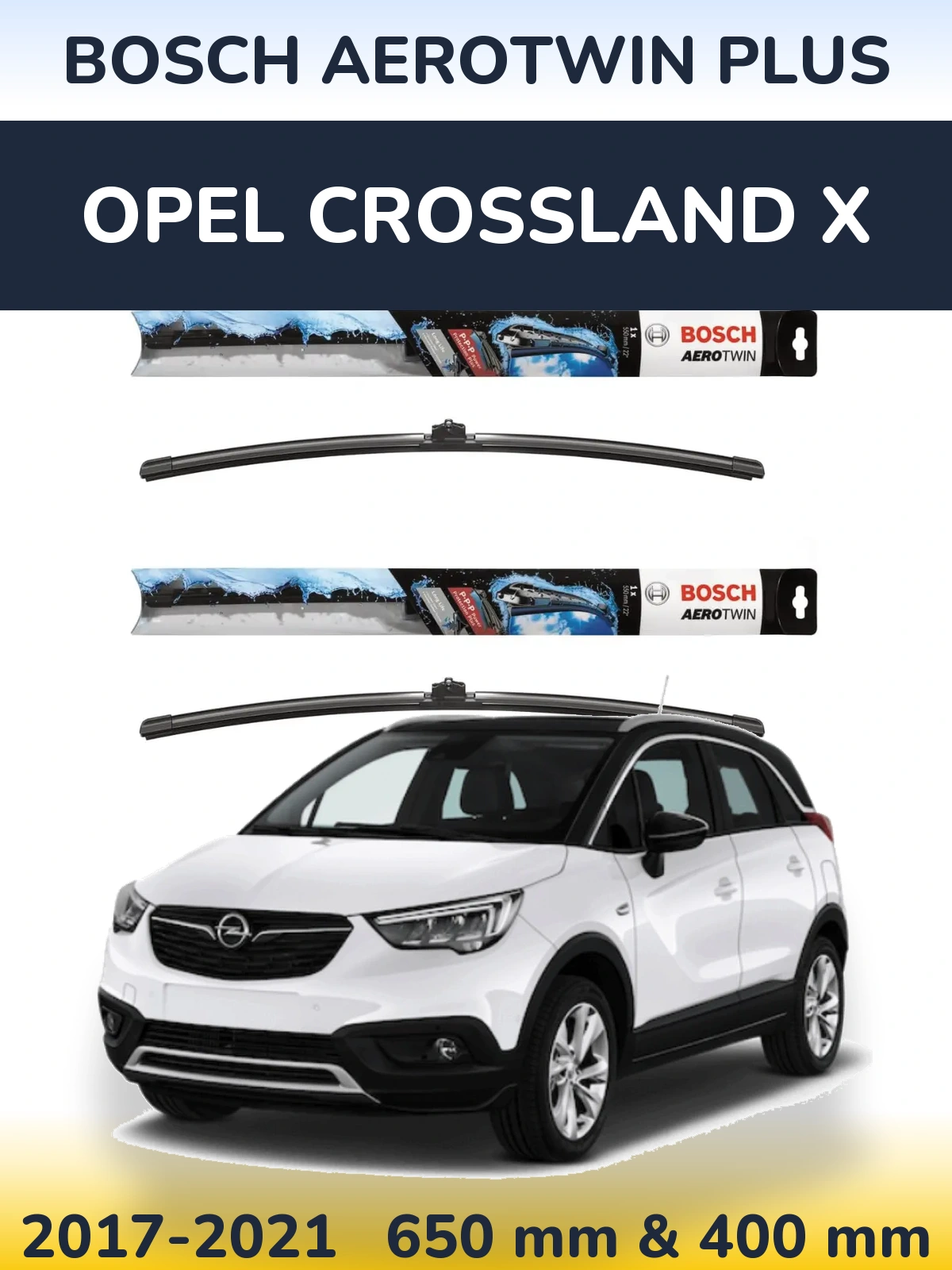 Torkarblad BOSCH AeroTwin Plus för Opel Crossland X