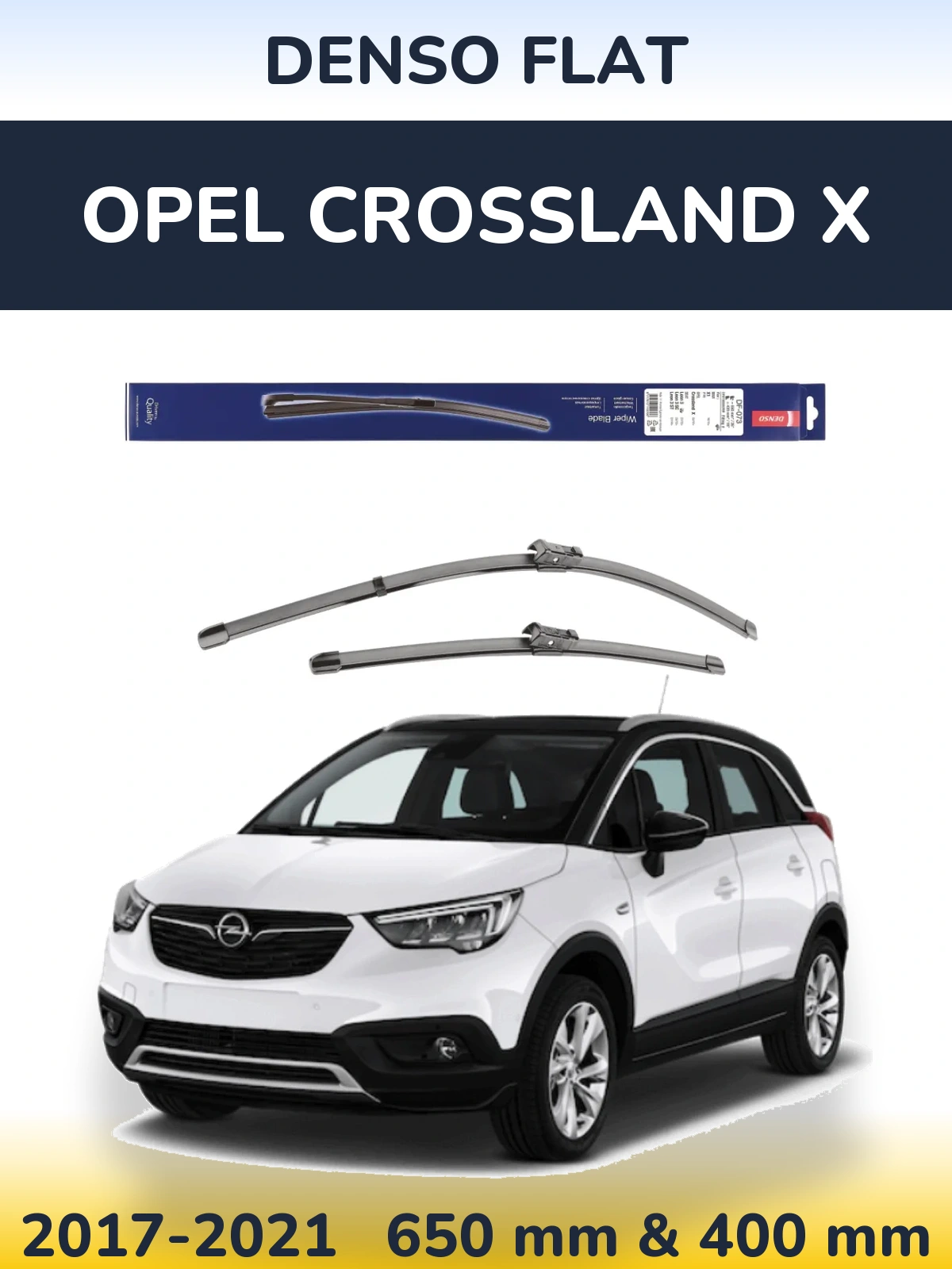 Torkarblad Denso Flat för Opel Crossland X