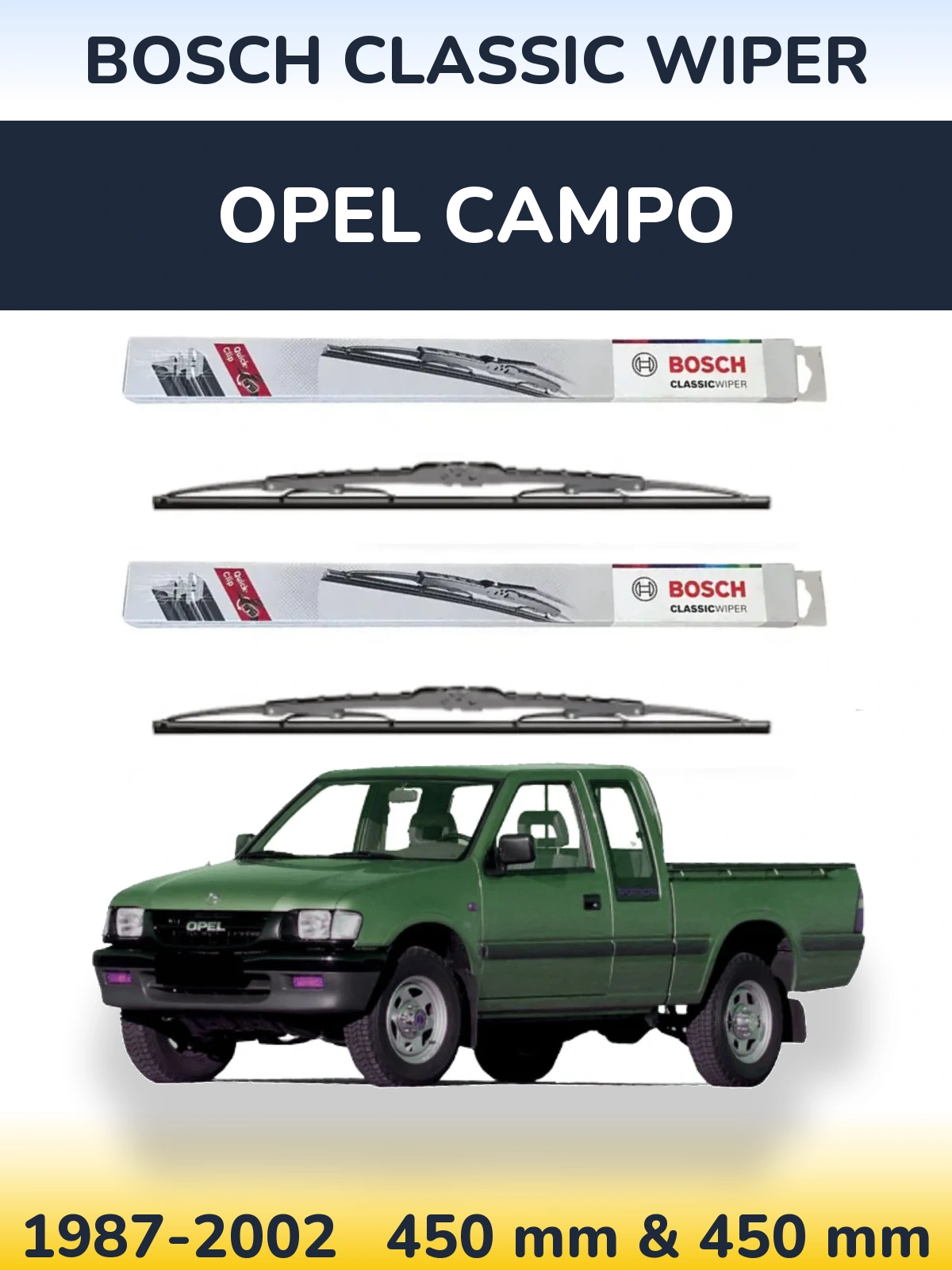Torkarblad BOSCH Classic Wiper för Opel Campo