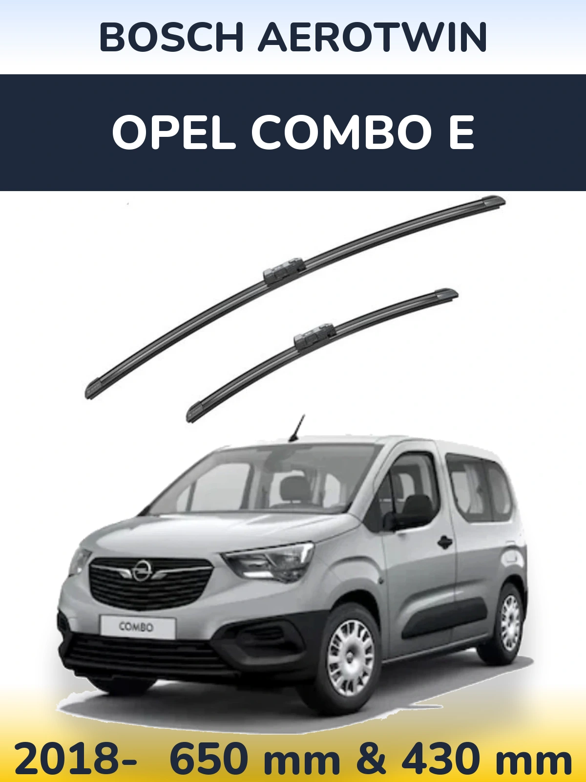 Torkarblad BOSCH AeroTwin för Opel Combo E